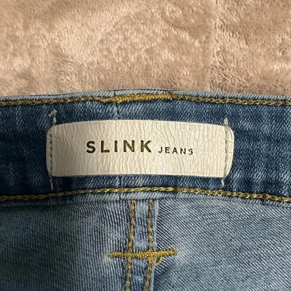 Slink Blue Distressed Shredded Curvy Ankle Jeans Size 20 Plus Blue Curvy - Picture 2 of 8